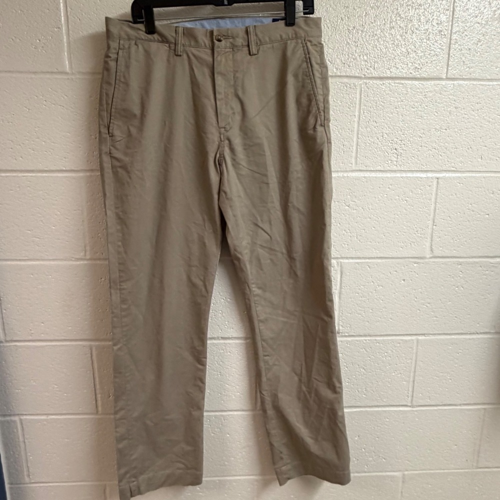 Polo Ralph Lauren Mens Stretch Classic Fit Chino Pants 32x32 Khaki Tan Cotton